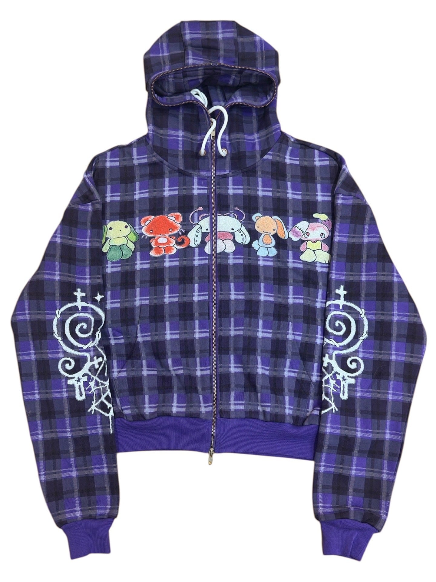 Y004825 ‘Sleep Angels’ Full Zip Plaid Hoodie