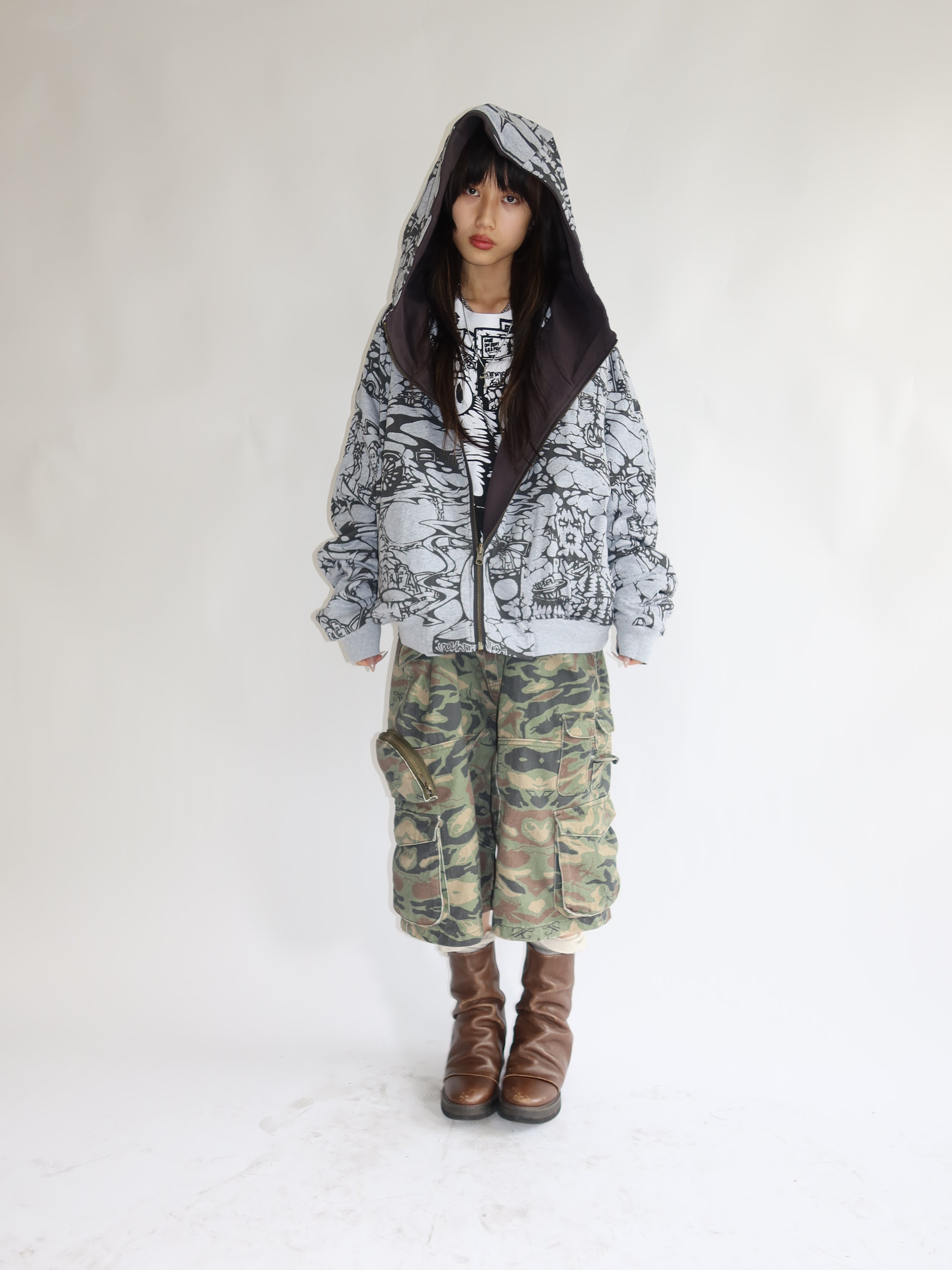 Reversible Bomber Hoodie