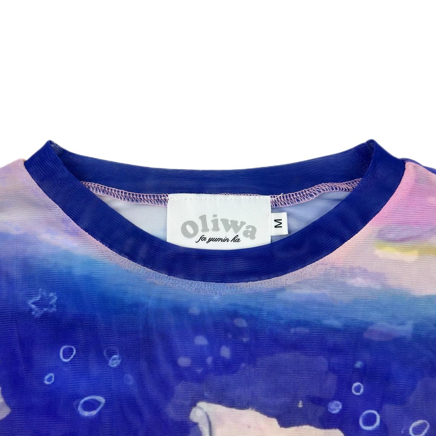 Dream Tattoo Mesh Top 'Navy'
