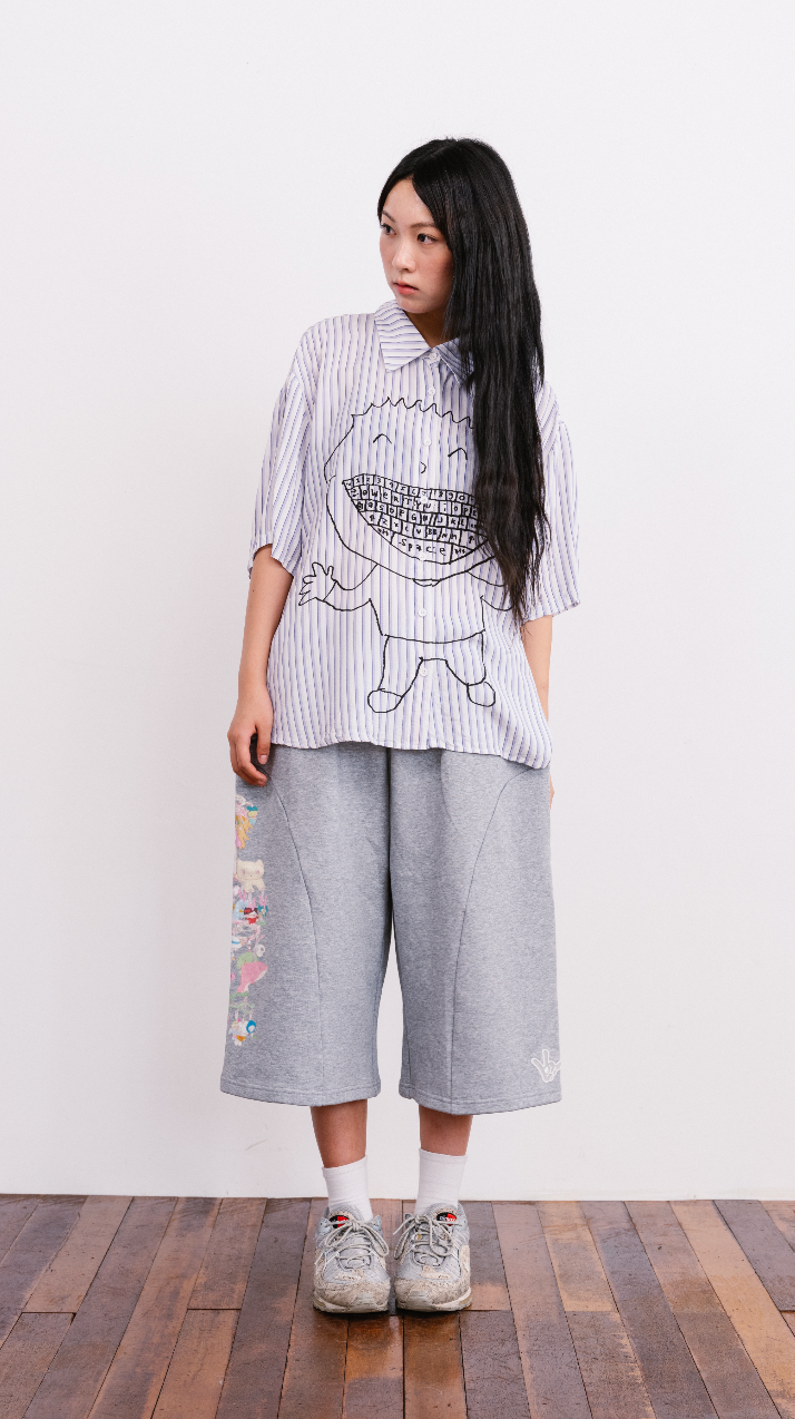 Y005225 Keyboard Smile Rayon Shirt