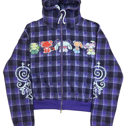 Y004825 ‘Sleep Angels’ Full Zip Plaid Hoodie