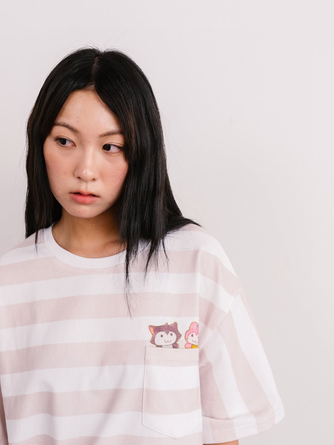 Y006825 Angel Stripe Pocket T