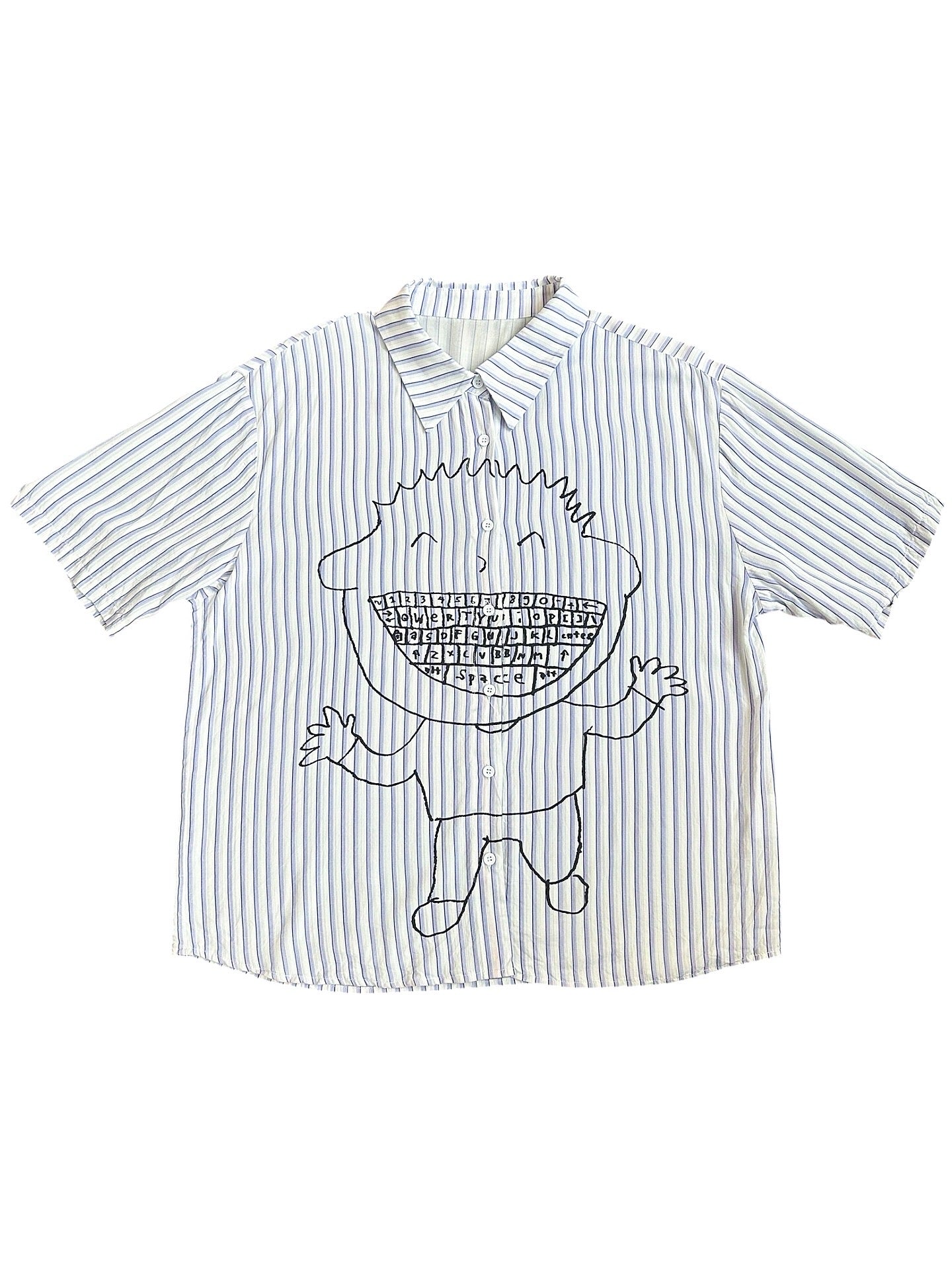 Y005225 Keyboard Smile Rayon Shirt