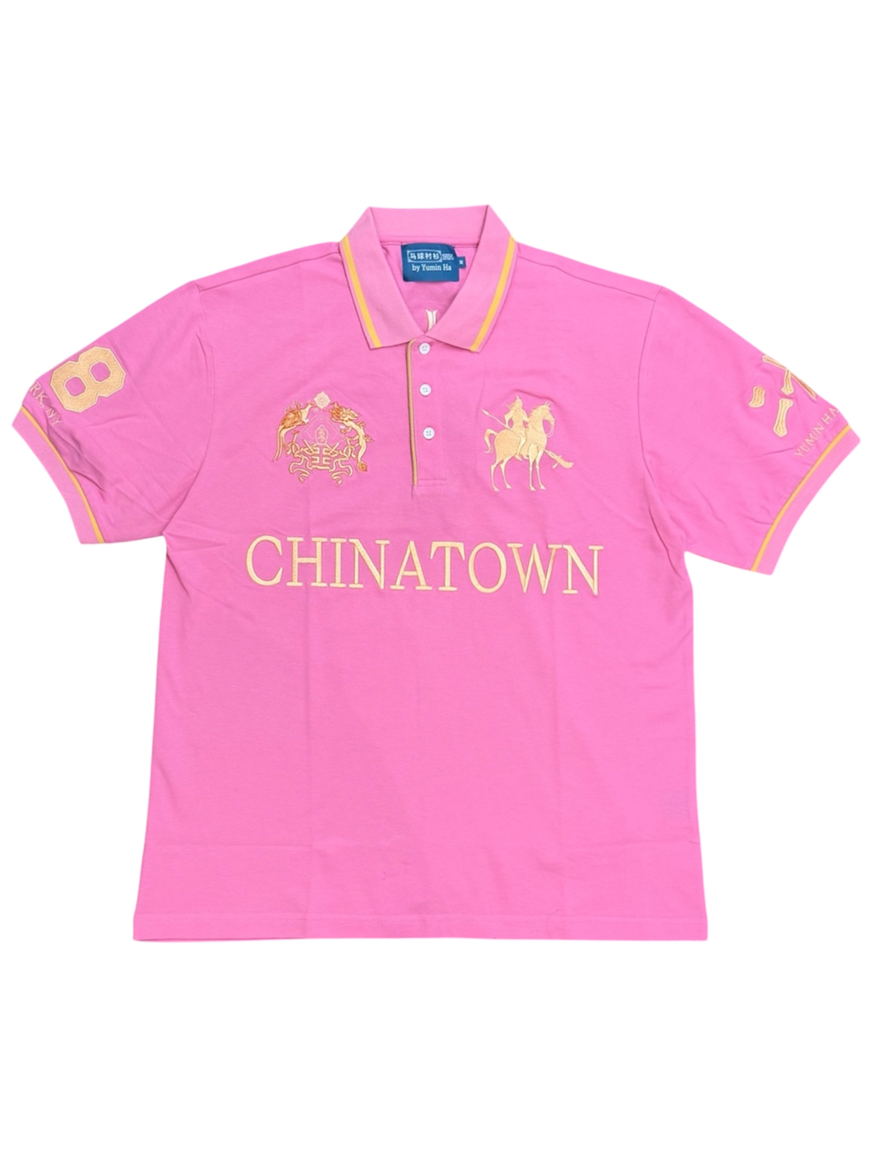 Y007225 Chinatown Polo (Pink/Gold)