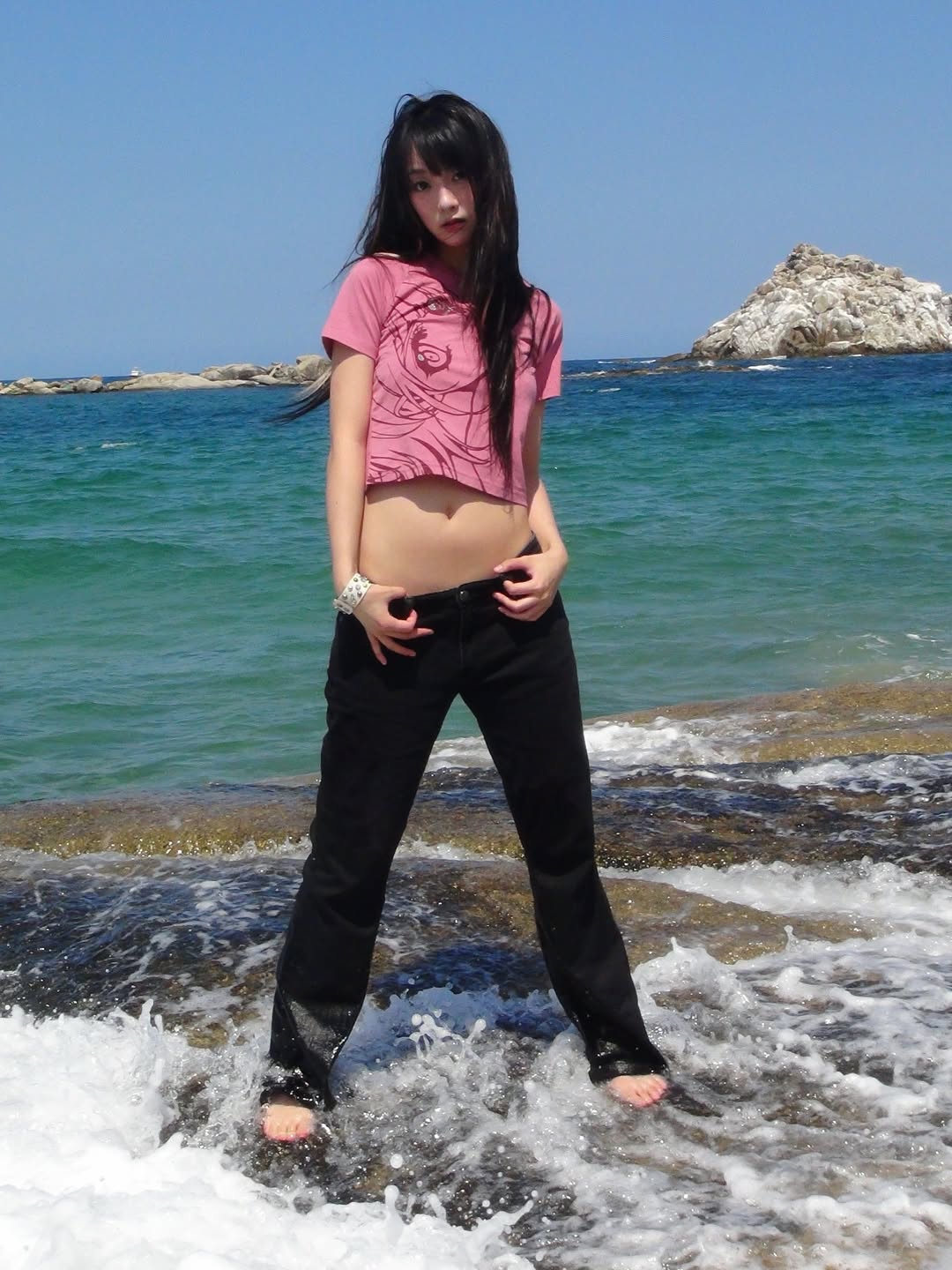 Rhinestone Baby Tee (Crimson)