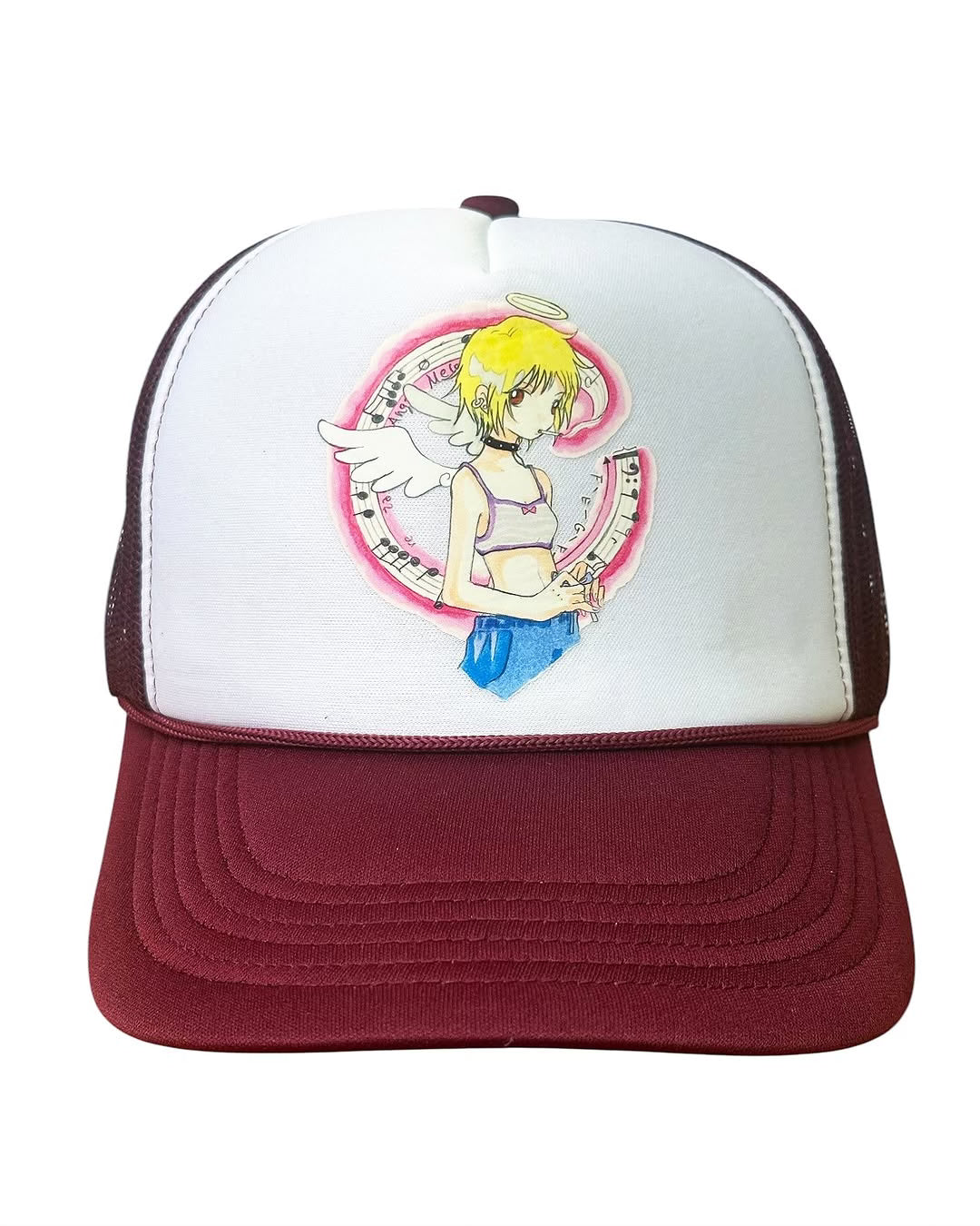 Yumin Ha Maroon Angel Girl Hat cap ユミン ハ Y001325 – Yumin Ha