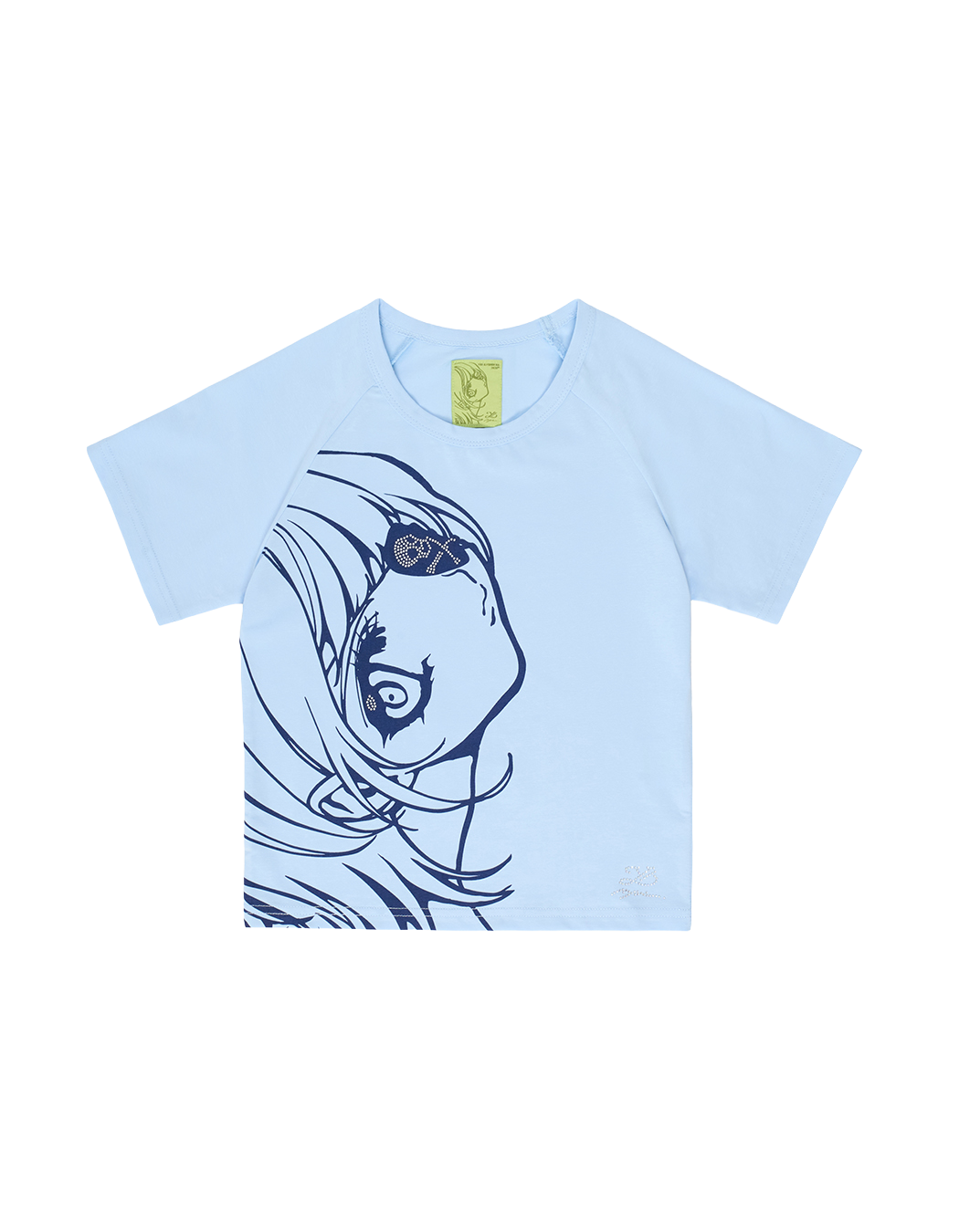 Rhinestone Baby Tee (Sky)