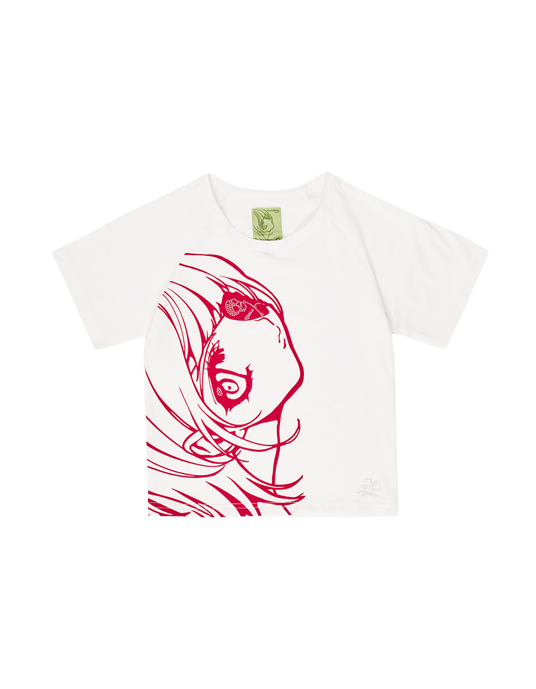 Rhinestone Baby Tee (White)