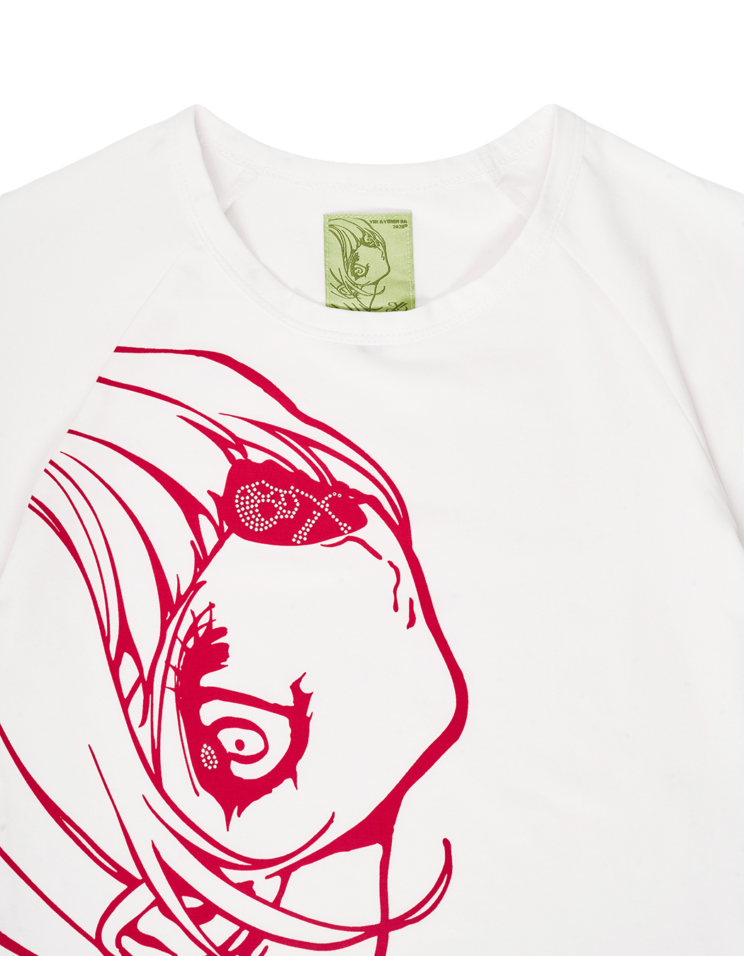 Rhinestone Baby Tee (White)