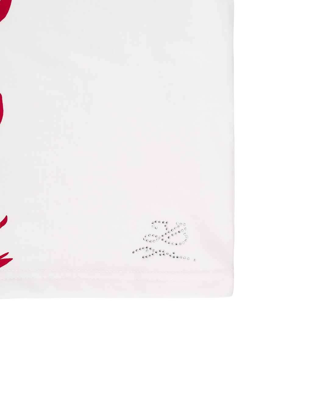 Rhinestone Baby Tee (White)