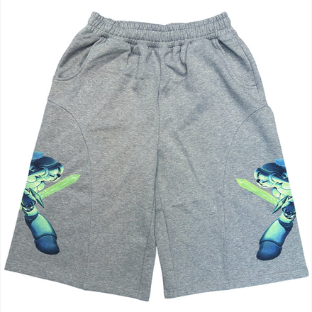Moto Shorts (Heather Grey)