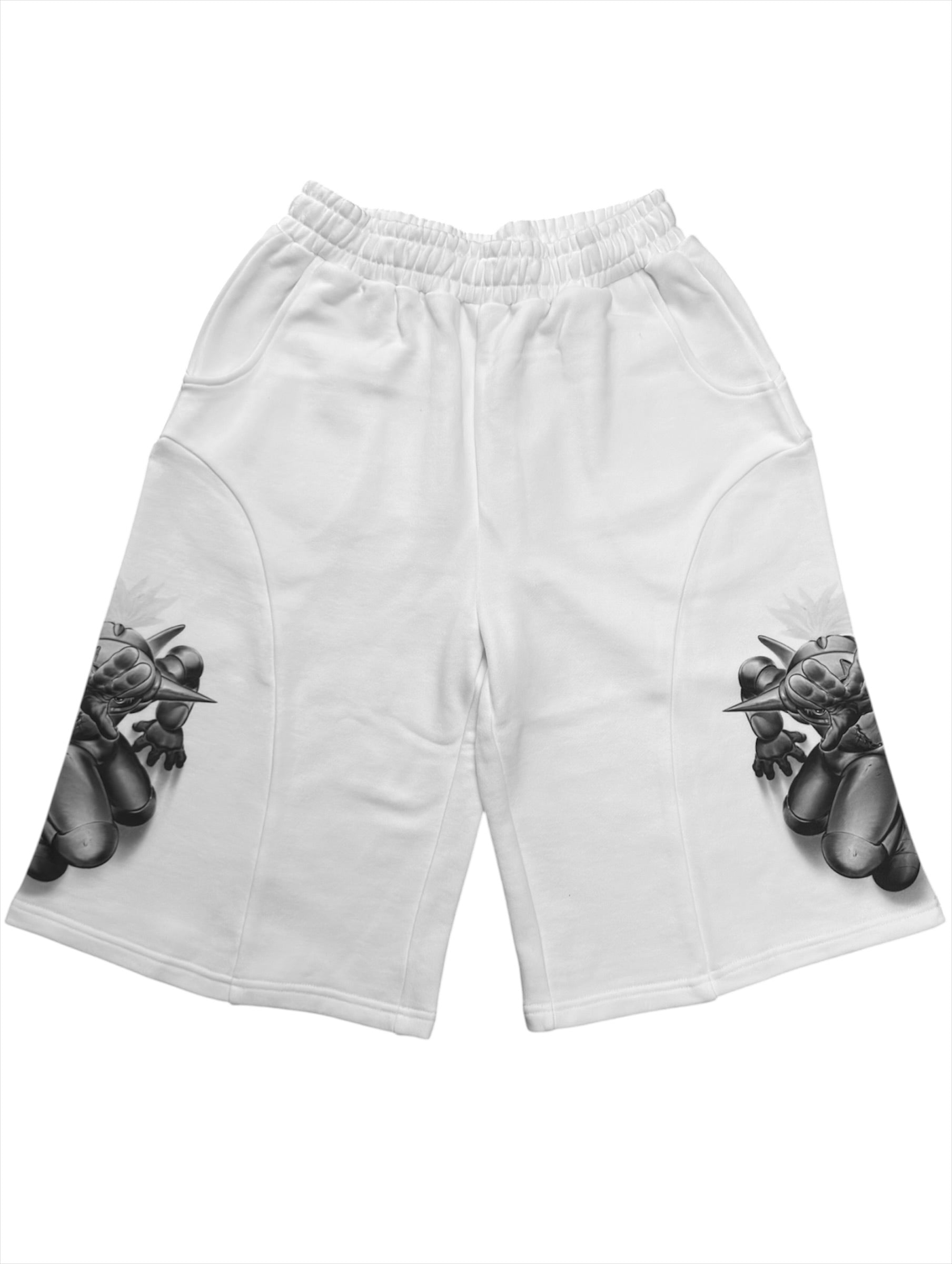 Moto Shorts (White)